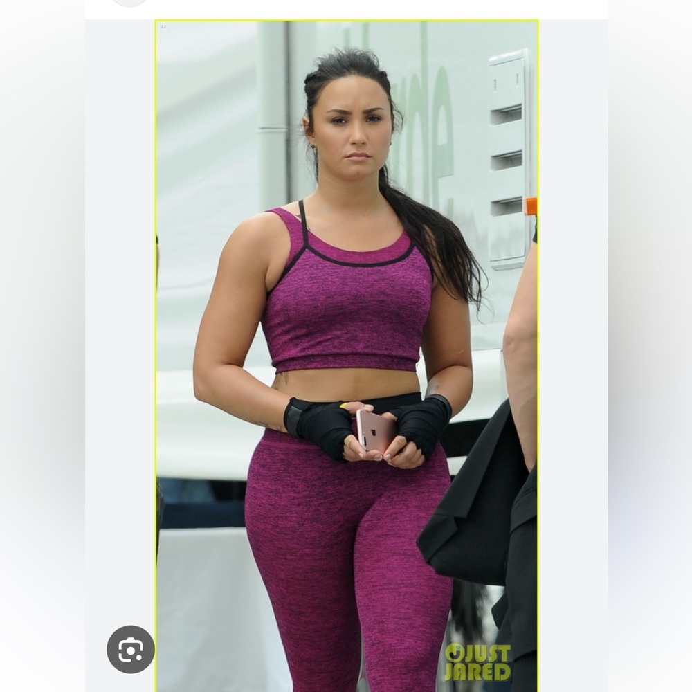 Demi Lovato Fabletics Purple Set